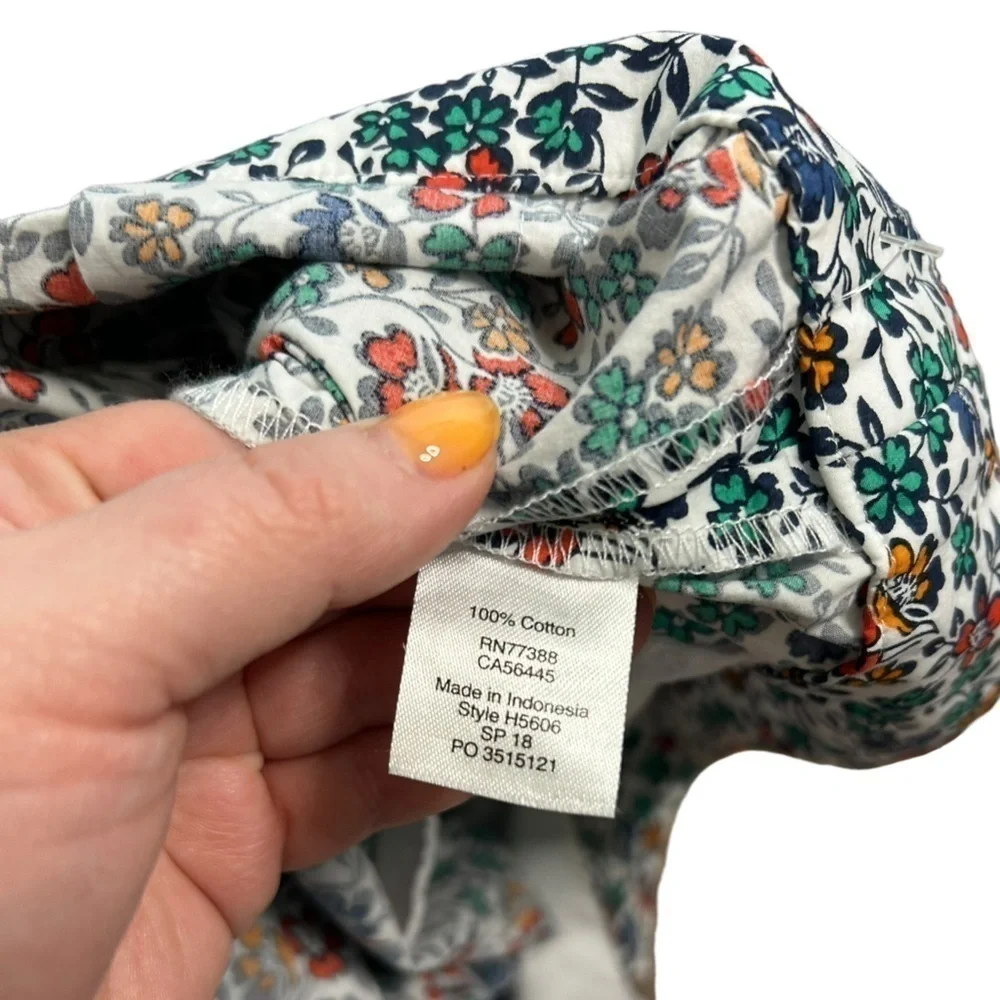 J. Crew Pleated High Rise Waist Tie Belted Floral Shorts Multicolor Size 14